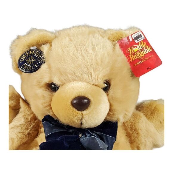 Wal-Mart Teddy Bear Plush Brown Big Feet Furry Leatherette Paws Huggable Gift - Picture 3 of 7